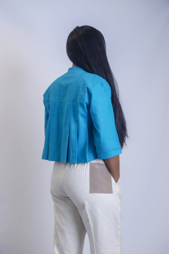 Pleated Crop Top Set