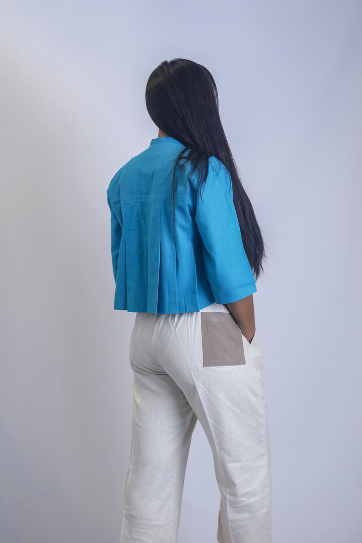 Pleated Crop Top Set