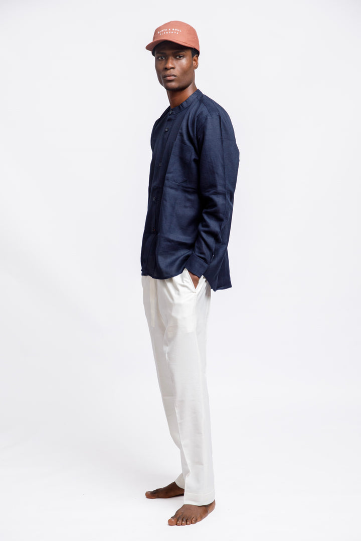 Bishop's Collar Long Sleeves Shirt