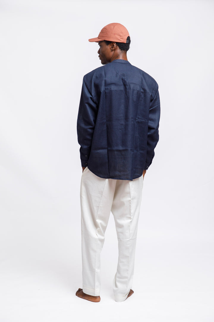Bishop's Collar Long Sleeves Shirt