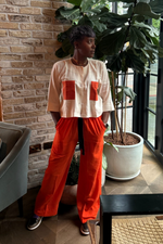 Load image into Gallery viewer, Full Wide Palm Wine Trousers

