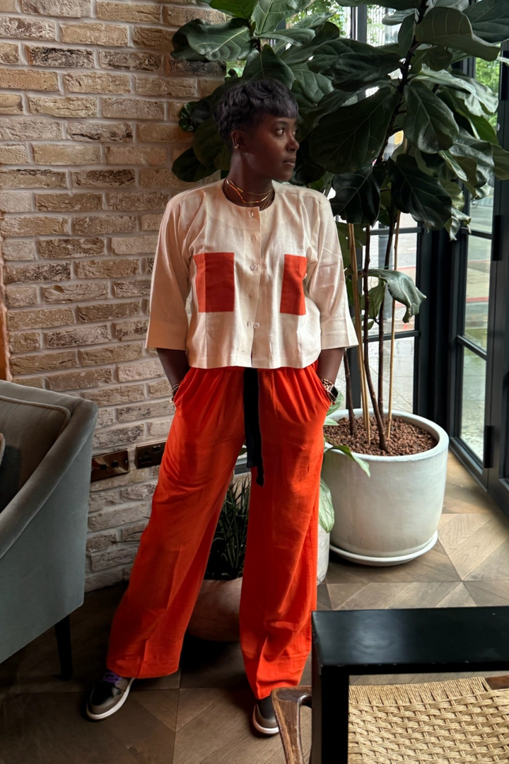 Full Wide Palm Wine Trousers