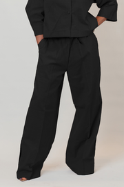 Black Full Wide Trousers
