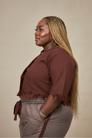 Coffee Palm Wine Crop Top side