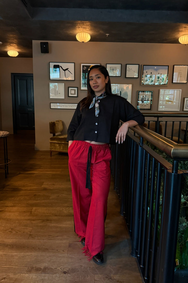Full Wide Palm Wine Trousers