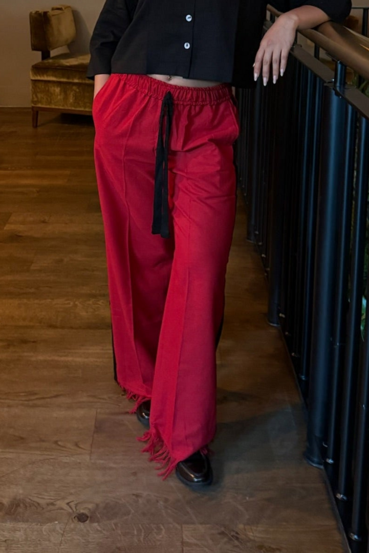 Full Wide Palm Wine Trousers