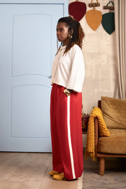 Collarless Crop Top Set