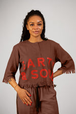 Load image into Gallery viewer, Palmwine Branded Shirt Coffee Brown
