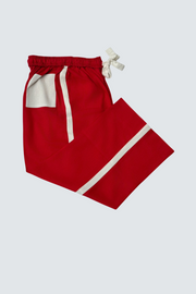 Red Full Wide Trousers