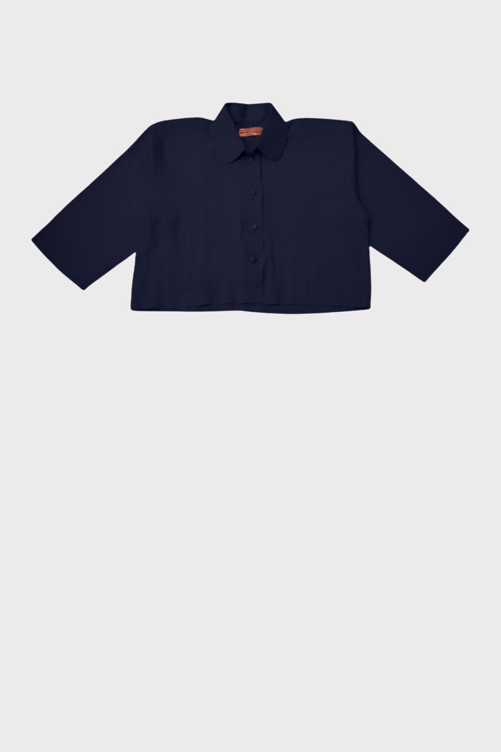 Navy Signature Crop Top