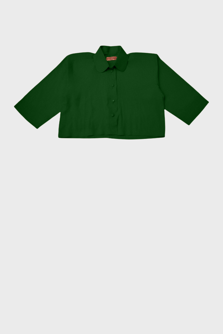 Bottle Green Signature Crop Top