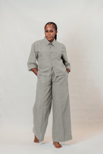 Load image into Gallery viewer, Beige Full Wide Trousers

