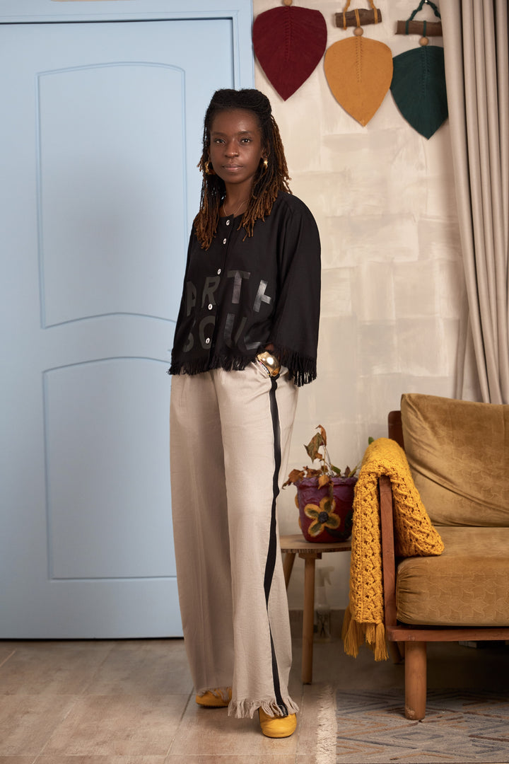 Full-Wide Palm Wine Trousers
