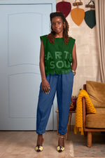 Load image into Gallery viewer, Sleeveless Palm Wine Branded Crop Top

