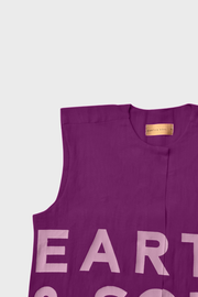 Purple Sleeveless Palm Wine Branded Crop Top