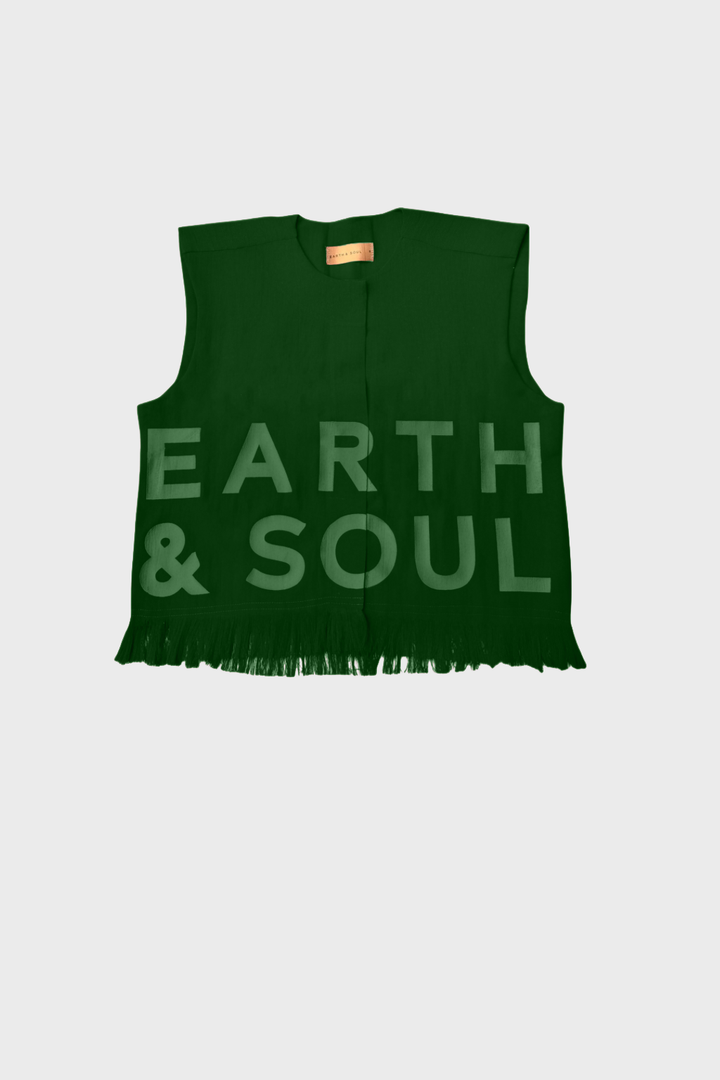 Sleeveless Palm Wine Branded Crop Top