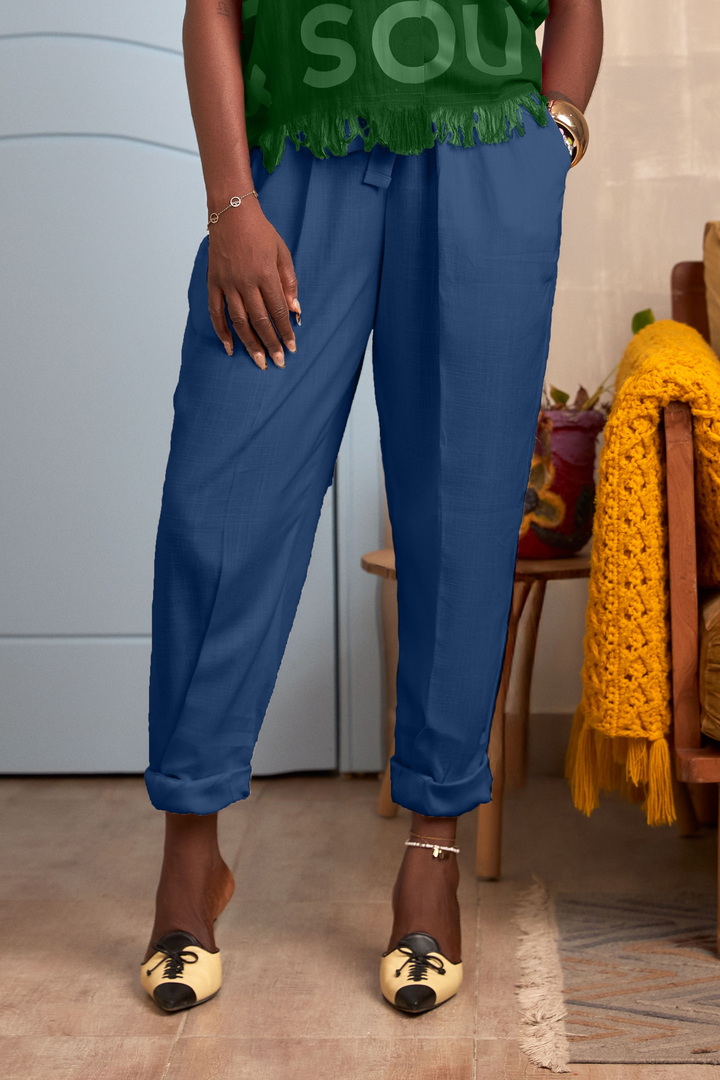 Straight Cropped Trousers